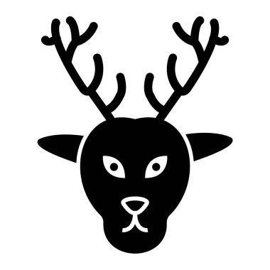 Geyik. Web simgesi basit illüstrasyon