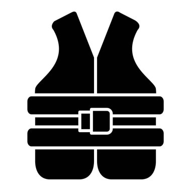 Güvenlik yeleği simgesi. vektör illüstrasyonu