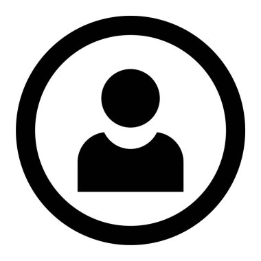 kullanıcı vektör simgesi. biçim iki renkli düz sembol, yoğun kırmızı ve siyah renkler, yuvarlak açılar, beyaz