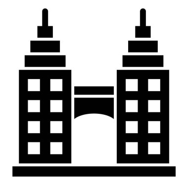 Bina. Web simgesi basit illüstrasyon