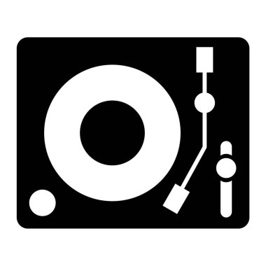 müzik çalar simgesi, vektör illüstrasyonu