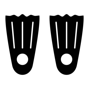 Yüzen yüzgeçler ikonu. Web tasarımı için yüzgeç vektör simgelerinin basit çizimi