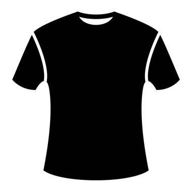 t-shirt simgesi, siyah ve beyaz illüstrasyon