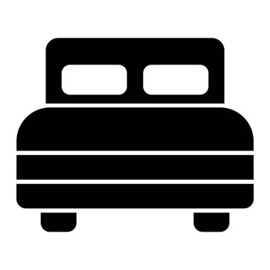 Yatağa. Web simgesi basit illüstrasyon