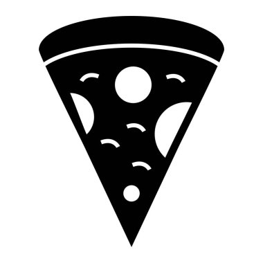 Pizza ikonu. Web için hamburger vektör simgelerinin basit çizimi