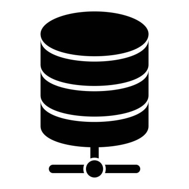 veritabanı. Web simgesi basit illüstrasyon