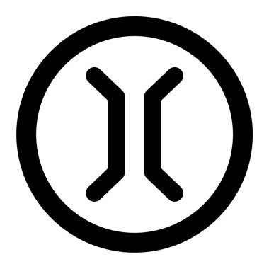 Dairesel bir simgenin vektör illüstrasyonu