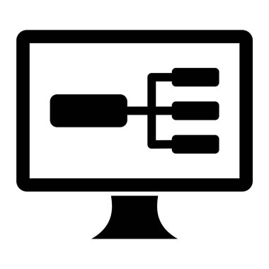 Bilgisayar. Web simgesi vektör illüstrasyonu