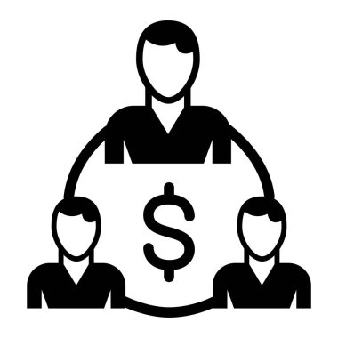 Dolar simgesi olan iş adamı