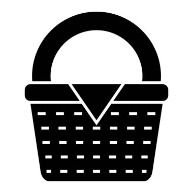 Alışveriş sepeti simgesi, vektör illüstrasyonu