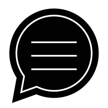 Sohbet mesajı. Basit resimleme