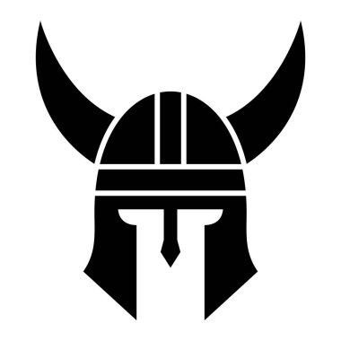 Viking miğferi ikonu. vektör illüstrasyonu