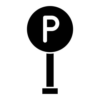 Park yeri simgesi. vektör illüstrasyonu