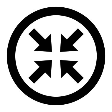 Yön ok simgesi. Web için hedef vektör simgelerinin basit çizimi