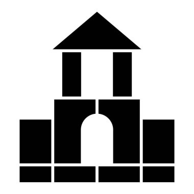 Bina. Web simgesi basit illüstrasyon