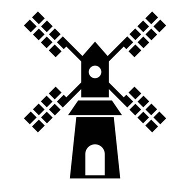 Yel değirmeni ikonu vektörü web ve mobil uygulama tasarımı için beyaz arkaplanda izole edildi, rüzgar logosu konsepti