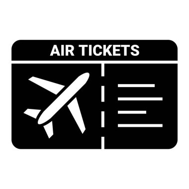 bilet simgesi, vektör illüstrasyonu