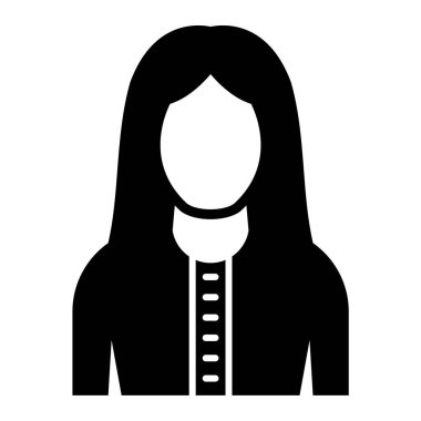 Kadın avatar. basit vektör tasarımı