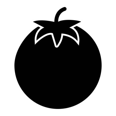 Domates. Web simgesi basit illüstrasyon
