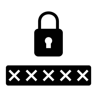 Kilit. Web simgesi basit illüstrasyon