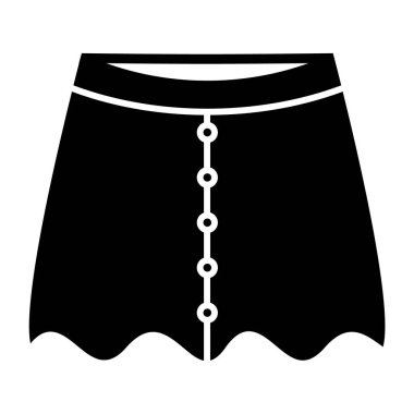 Etek ikonu. Web için basit iç çamaşırı vektör simgeleri çizimi