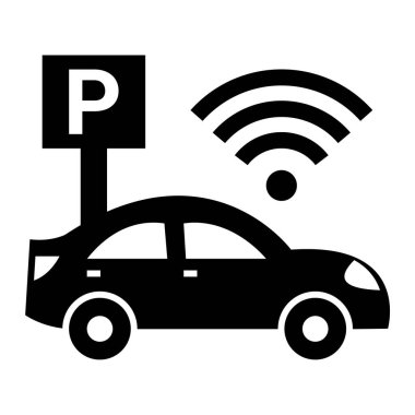 Araba şarj ikonu. beyaz arkaplanda izole edilmiş web tasarımı için akıllı saat vektör sembolü