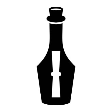 Şişe simgesi. Web için vektör simgelerinin basit illüstrasyonu