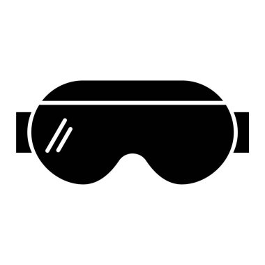 Gözlük ikonu. Web için basit maske vektör simgeleri çizimi