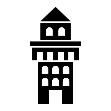 Bina. Web simgesi basit illüstrasyon