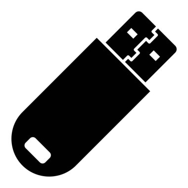 USB flash disk simgesi. vektör illüstrasyonu