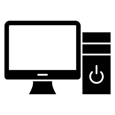 Bilgisayar. Web simgesi basit illüstrasyon