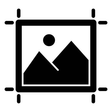 Fotoğraf. Web simgesi basit illüstrasyon