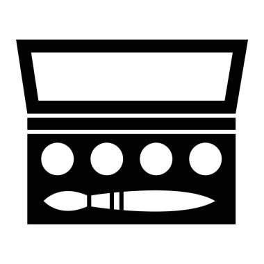 Makyaj fırça simge vektör çizim