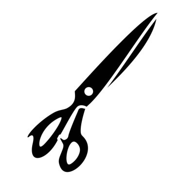 Makas simgesi. Web tasarımı için berber vektör sembolünün basit bir gösterimi