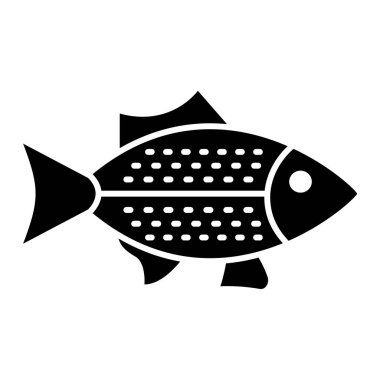 balık simgesi vektör illüstrasyonu
