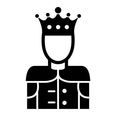 Bir kral simgesinin vektör illüstrasyonu