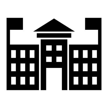 Bina. Web simgesi basit tasarım