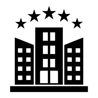 Otelde. Web simgesi basit tasarım