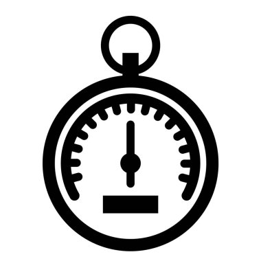 Kronometre simgesi. Zamanlayıcı vektörünün basit gösterimi