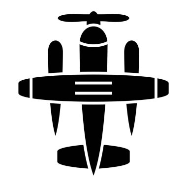 Uçak ikonu. Web için basit helikopter vektör simgeleri çizimi