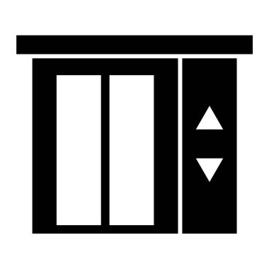 Asansör. Web simgesi basit illüstrasyon