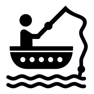 Tekne. Web simgesi vektör illüstrasyonu