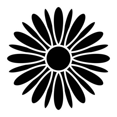 Çiçek. Web simgesi basit illüstrasyon