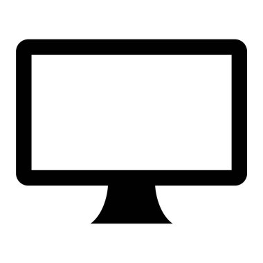 Monitör. Web simgesi vektör illüstrasyonu