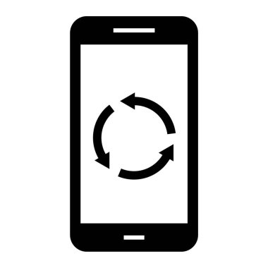 Cep telefonu simgesi, vektör illüstrasyonu