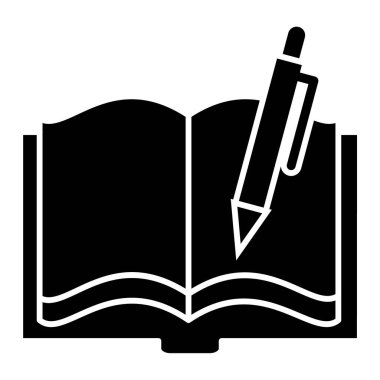 Kalem vektör illüstrasyonlu kitap  