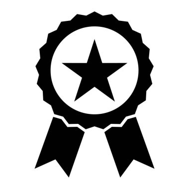 Yıldız ödül ikonu vektör illüstrasyon grafik tasarımlı rozet