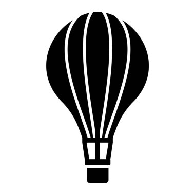 sıcak hava balonu simgesi, vektör illüstrasyonu