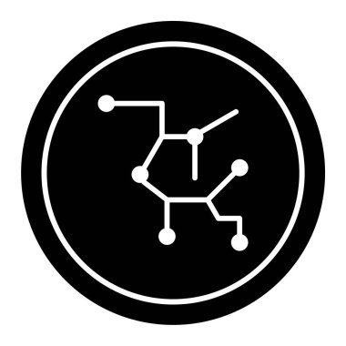 Moda biçimi izole edilmiş arkaplanda molekül simgesi