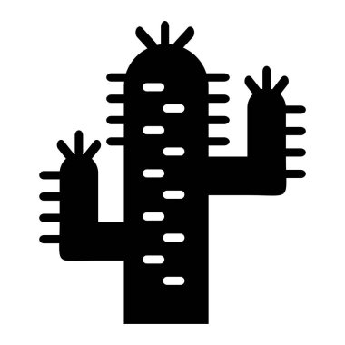 Kaktüs. Web simgesi basit illüstrasyon